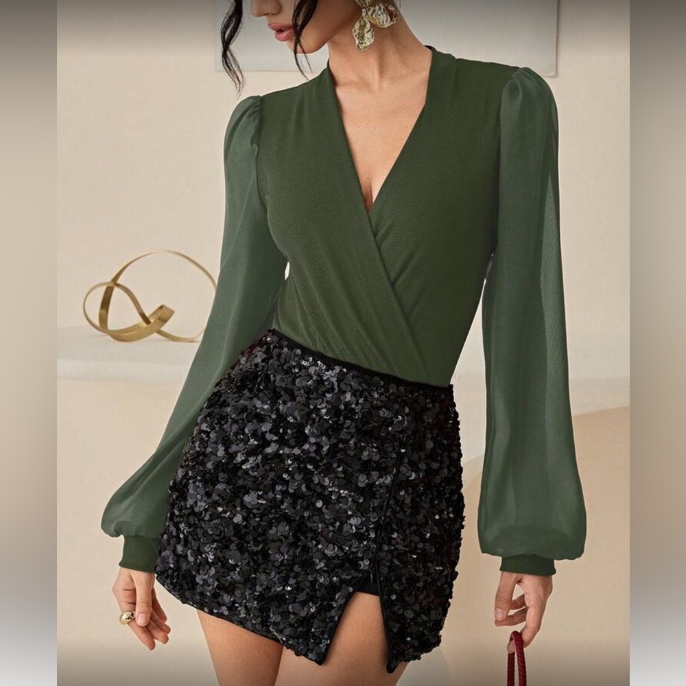 Elegant Green Women's Bodysuit